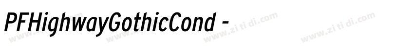 PFHighwayGothicCond 字体转换